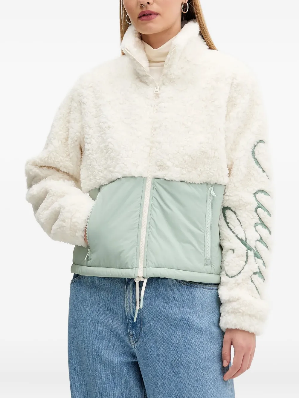 HUGO color-block teddy jacket | Weiß | Image 1
