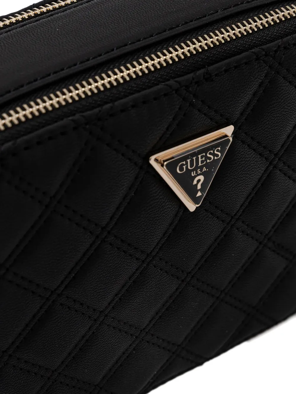 GUESS USA Gewatteerde crossbodytas met ketting Zwart