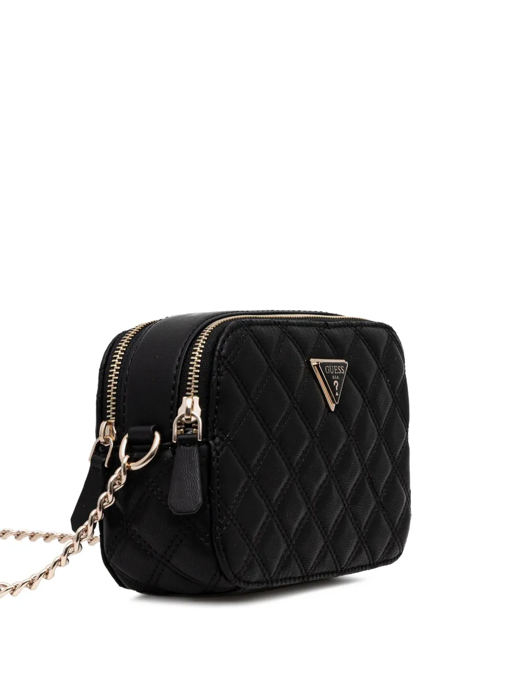 GUESS USA Gewatteerde crossbodytas met ketting Zwart