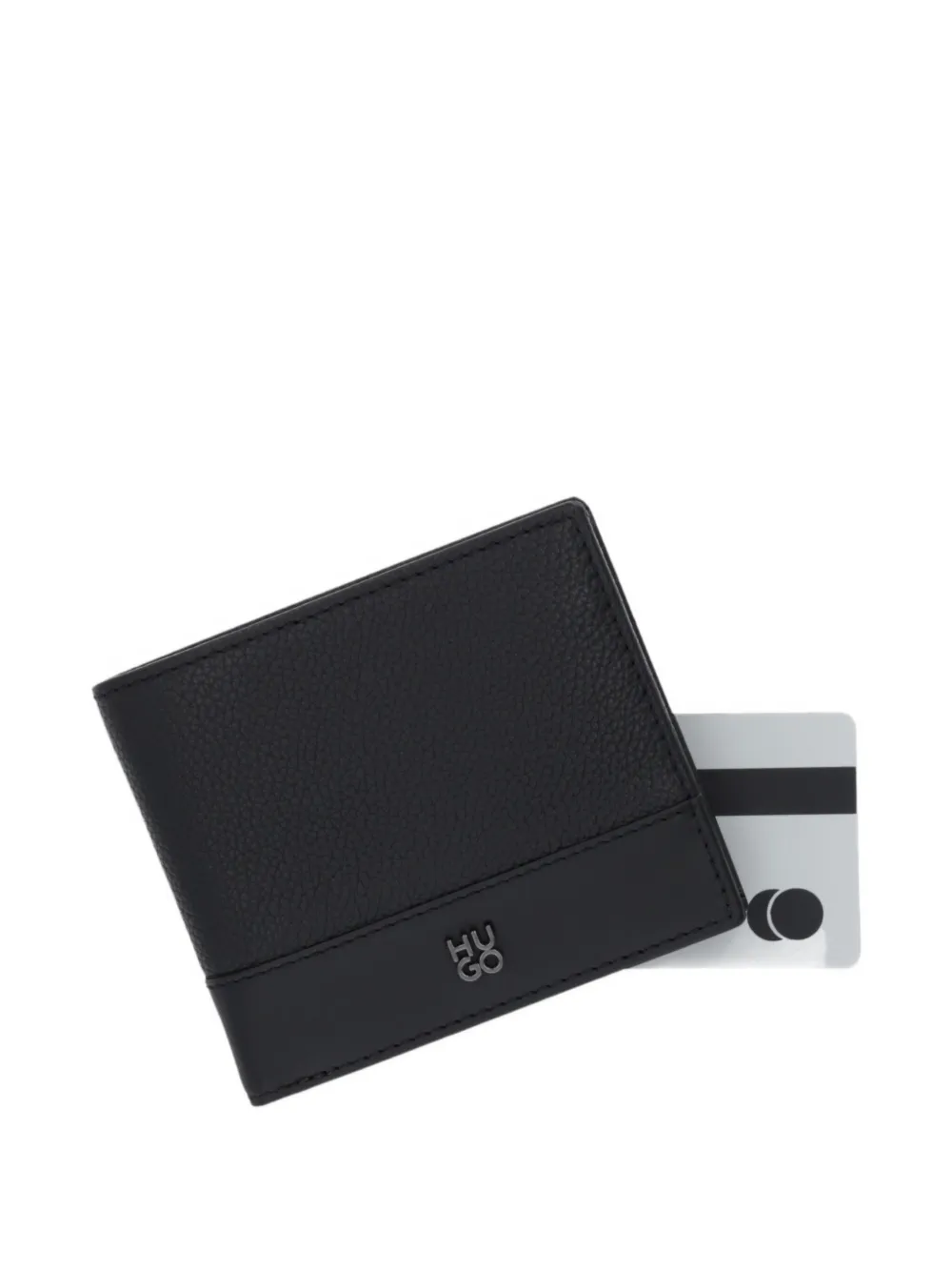 Hugo Boss Logo-plaque Wallet In Black