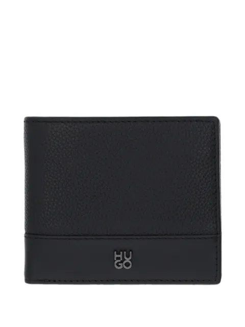 HUGO logo-plaque wallet