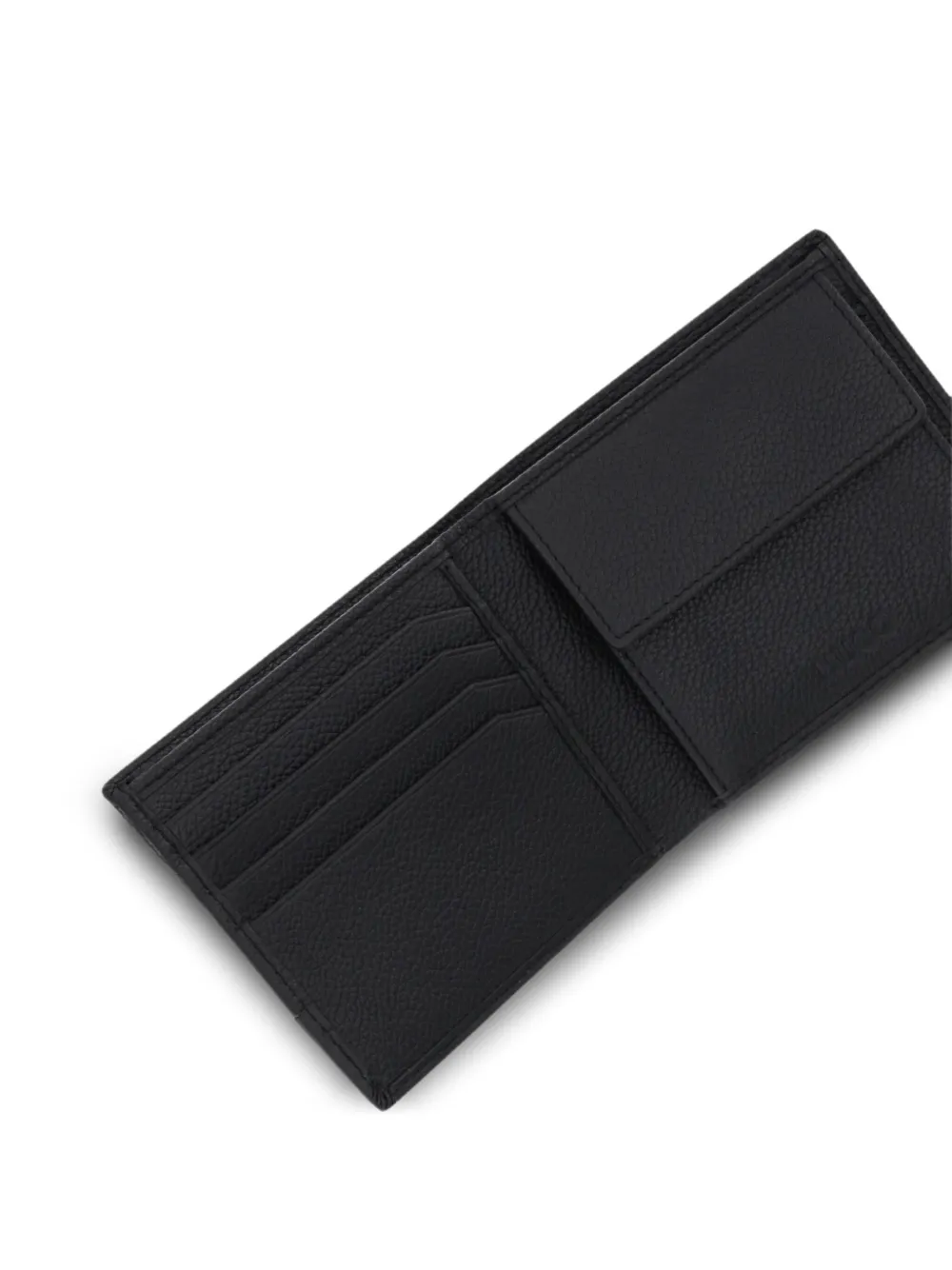 HUGO Portemonnee met logoplakkaat Zwart