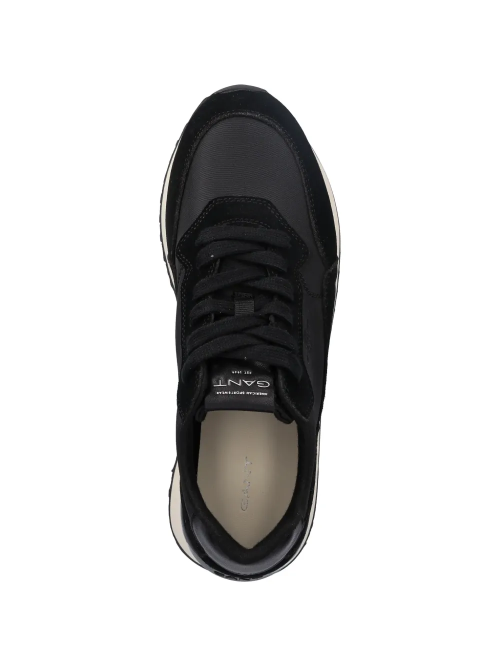 Gant Bevinda sneakers met suède vlakken Zwart