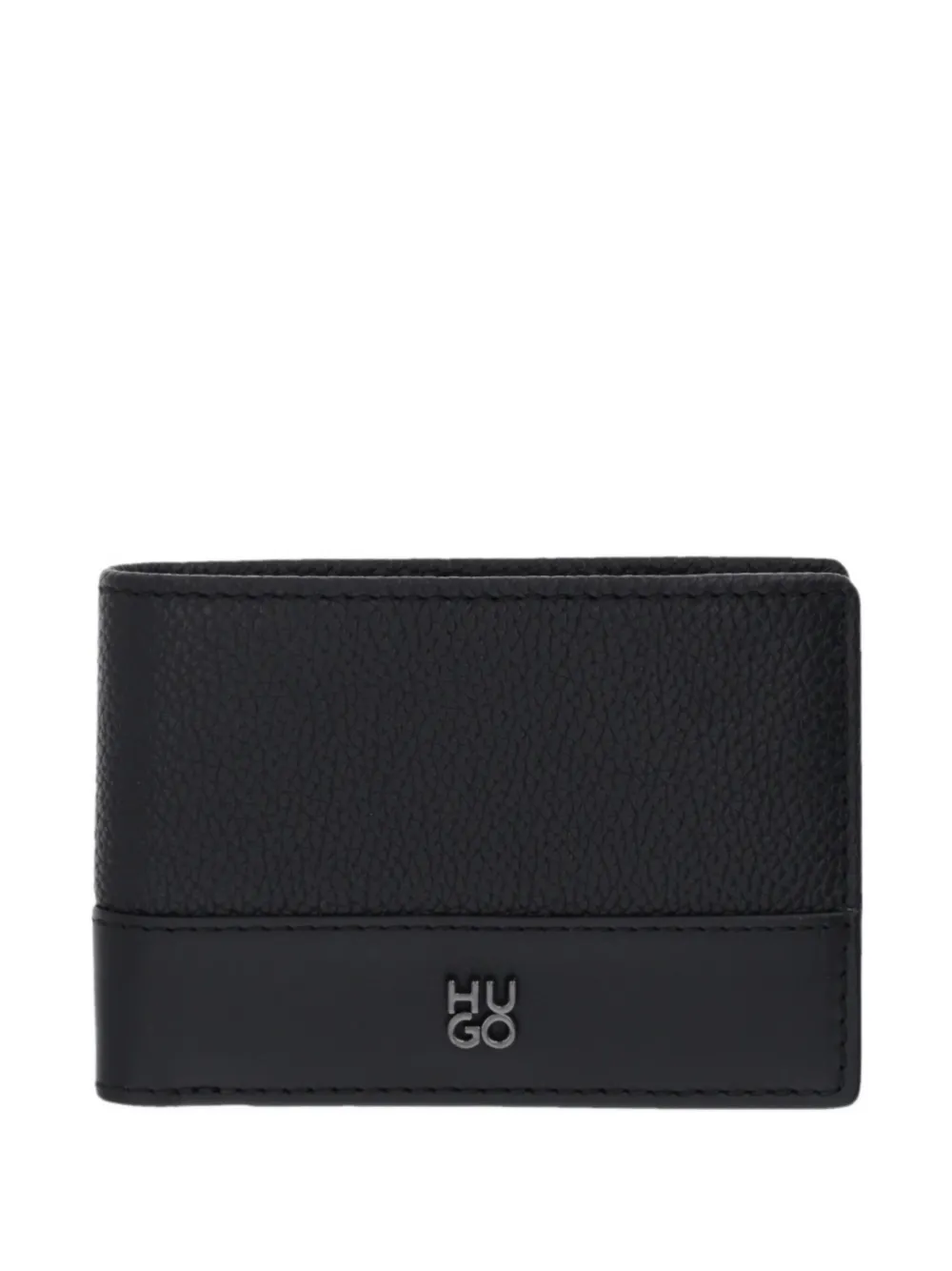 Hugo Boss Logo-plaque Wallet In Black