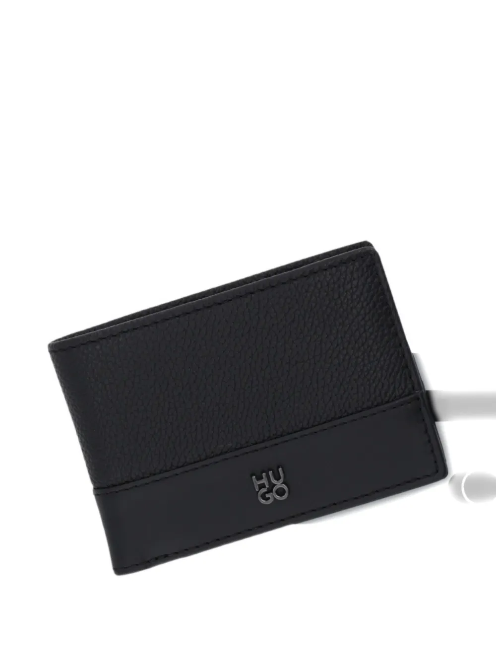 Hugo Boss Logo-plaque Wallet In Black