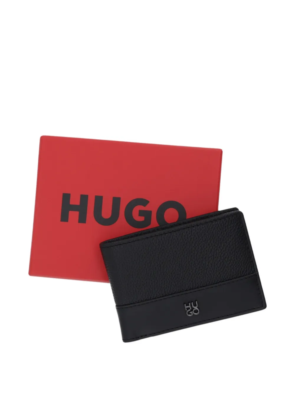 Hugo Boss Logo-plaque Wallet In Black