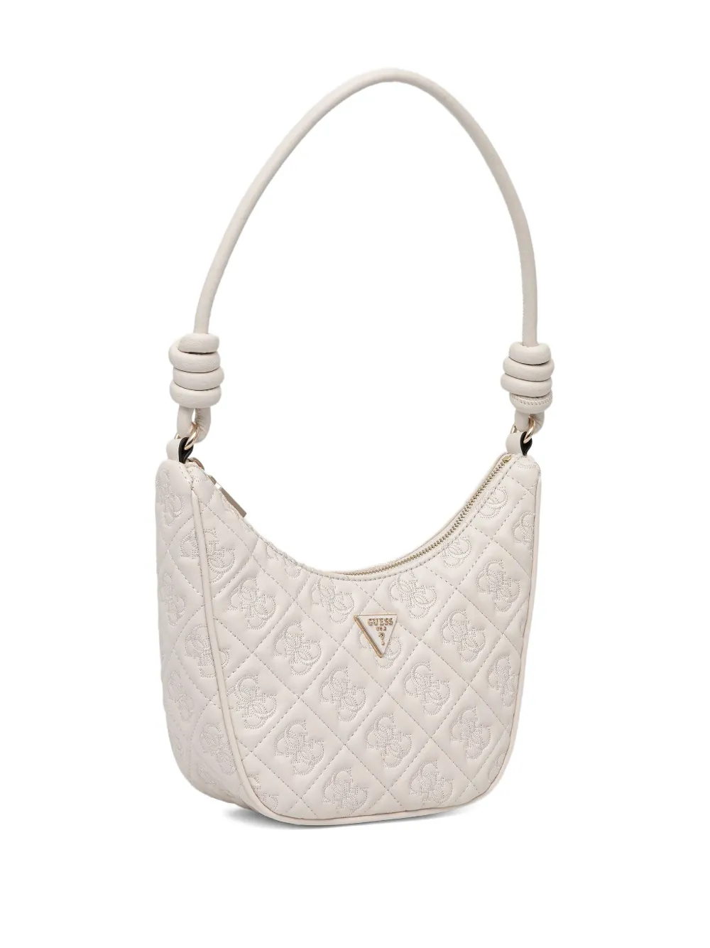 Guess Usa Adelasia 4g Quilted Knoted-handle Mini Shoulder Bag In Neutral