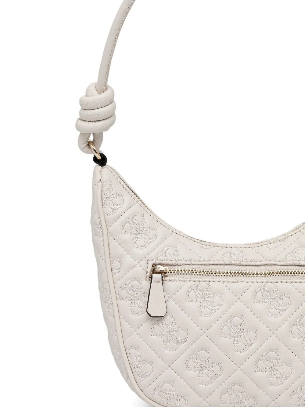 Guess Usa Adelasia 4g Quilted Knoted-handle Mini Shoulder Bag In Neutral