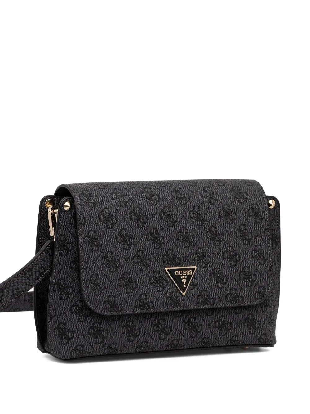 GUESS USA Crossbodytas met logoplakkaat en monogram Zwart