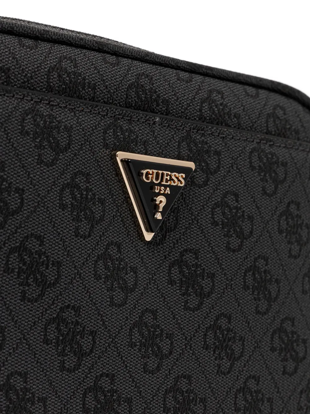 Guess Usa Logo-plaque Cross Body Bag In Black