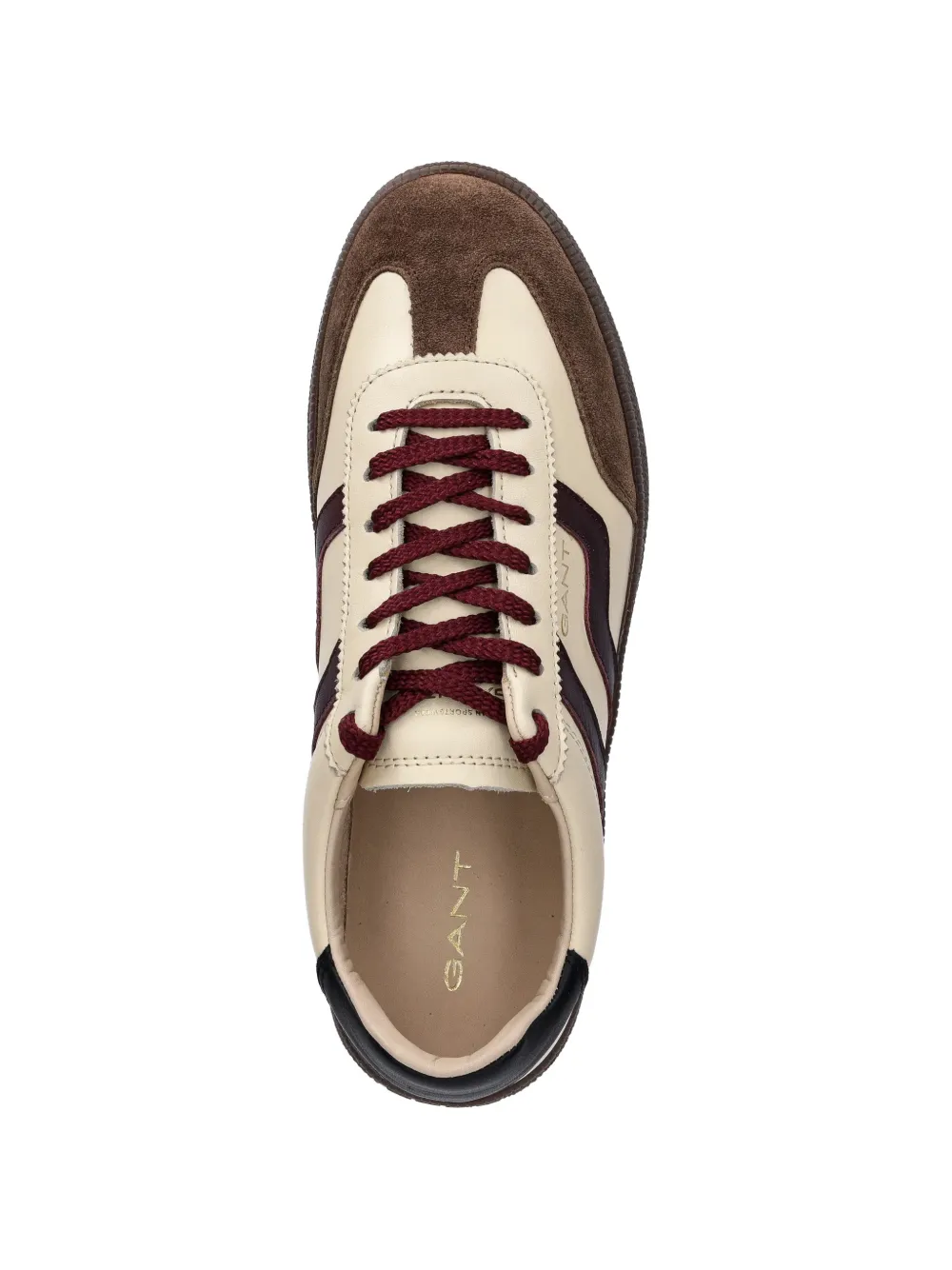 Gant Cuzmo suède sneakers met streep Beige