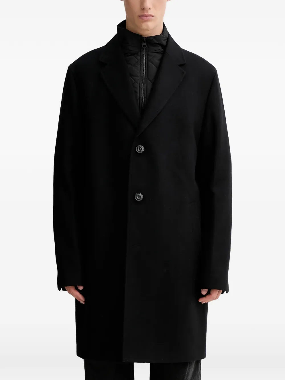 HUGO buttoned long sleeve coat | noir | Image 1