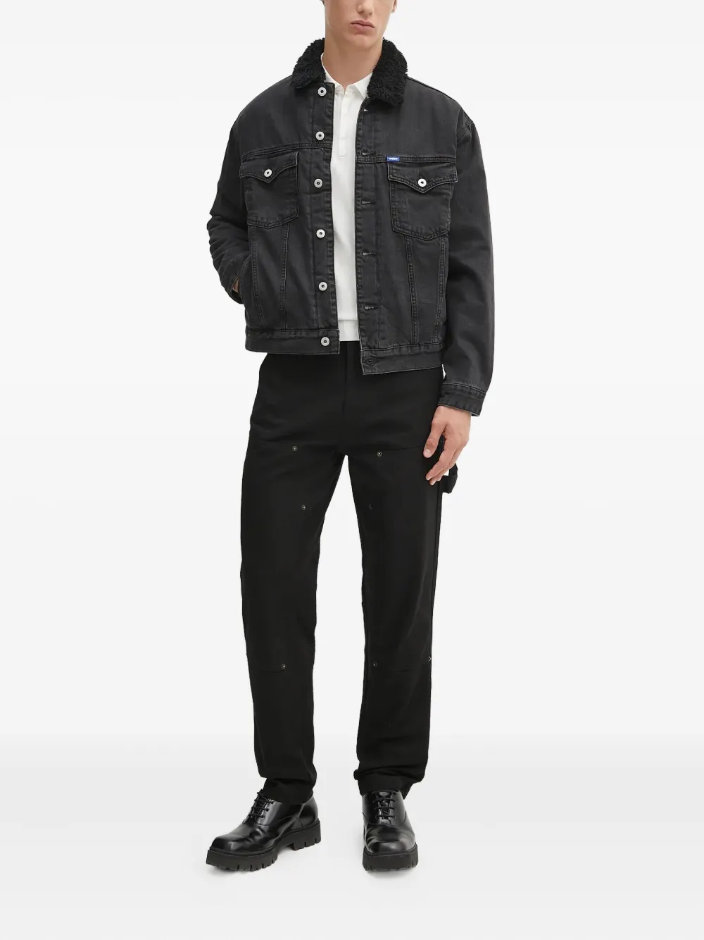 HUGO texture-collar jacket | Denim Jackets | Image 2