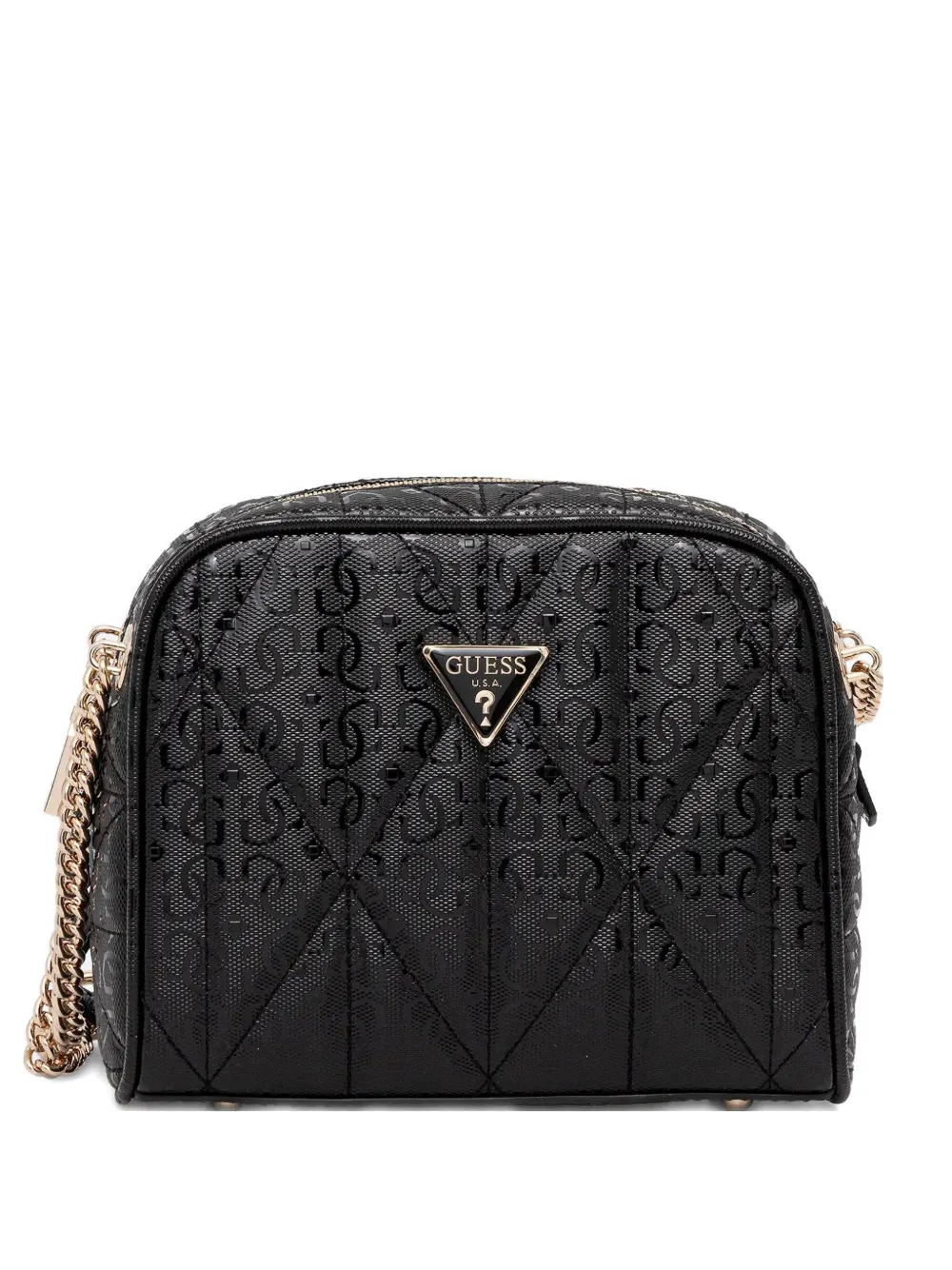 GUESS USA Aldina 4G キルティング チェーンストラップ バッグ ミニ - ブラック