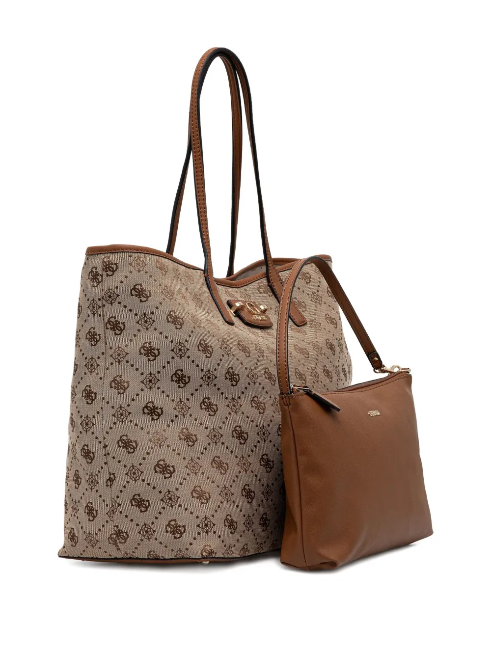GUESS USA monogram logo-plaque tote bag - Beige