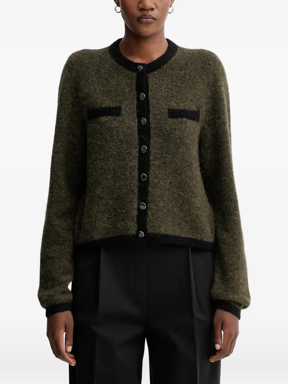 Gestuz GZalpha pocket button cardigan - Verde