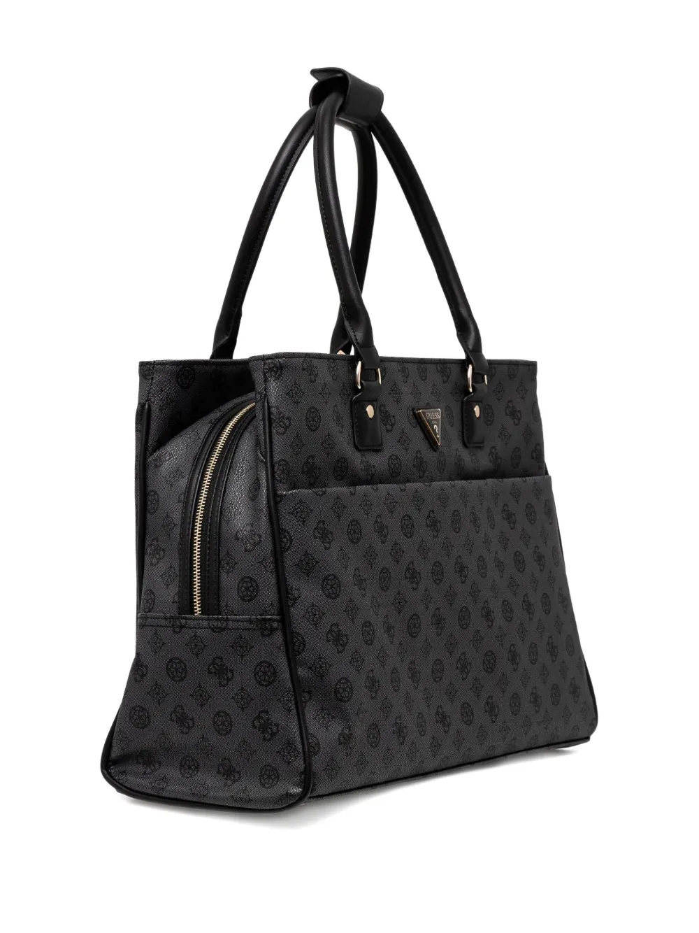 GUESS USA monogram zip tote bag - Zwart