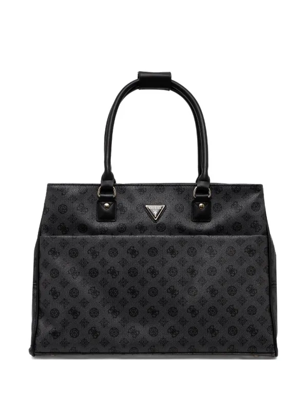GUESS USA モノグラム ジップ トートバッグ | ブラック | FARFETCH JP
