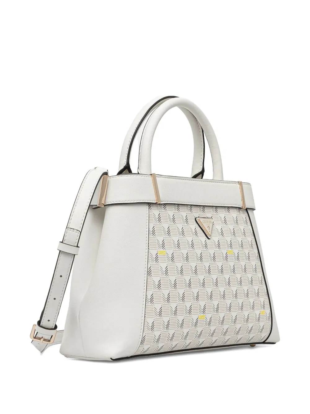  Guess Usa Patterned Crossbody Bag - White 