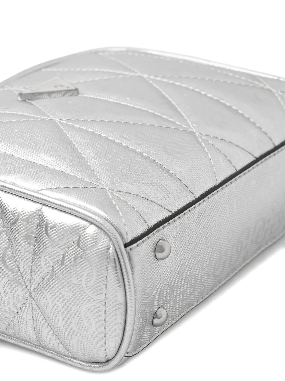 Guess Usa Aldina 4g Quilted Chain-strap Mini Bag In Gray