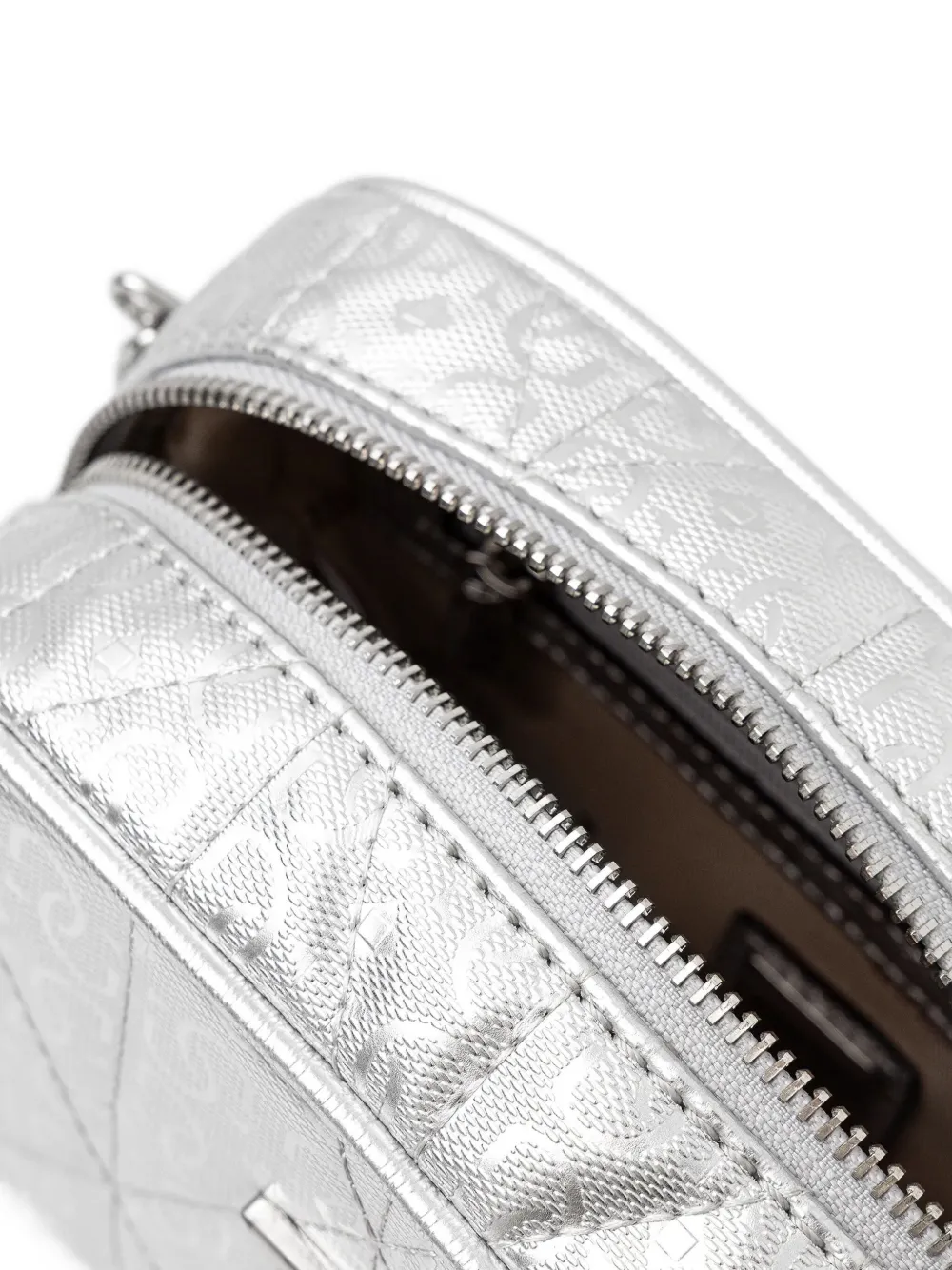Guess Usa Aldina 4g Quilted Chain-strap Mini Bag In Gray