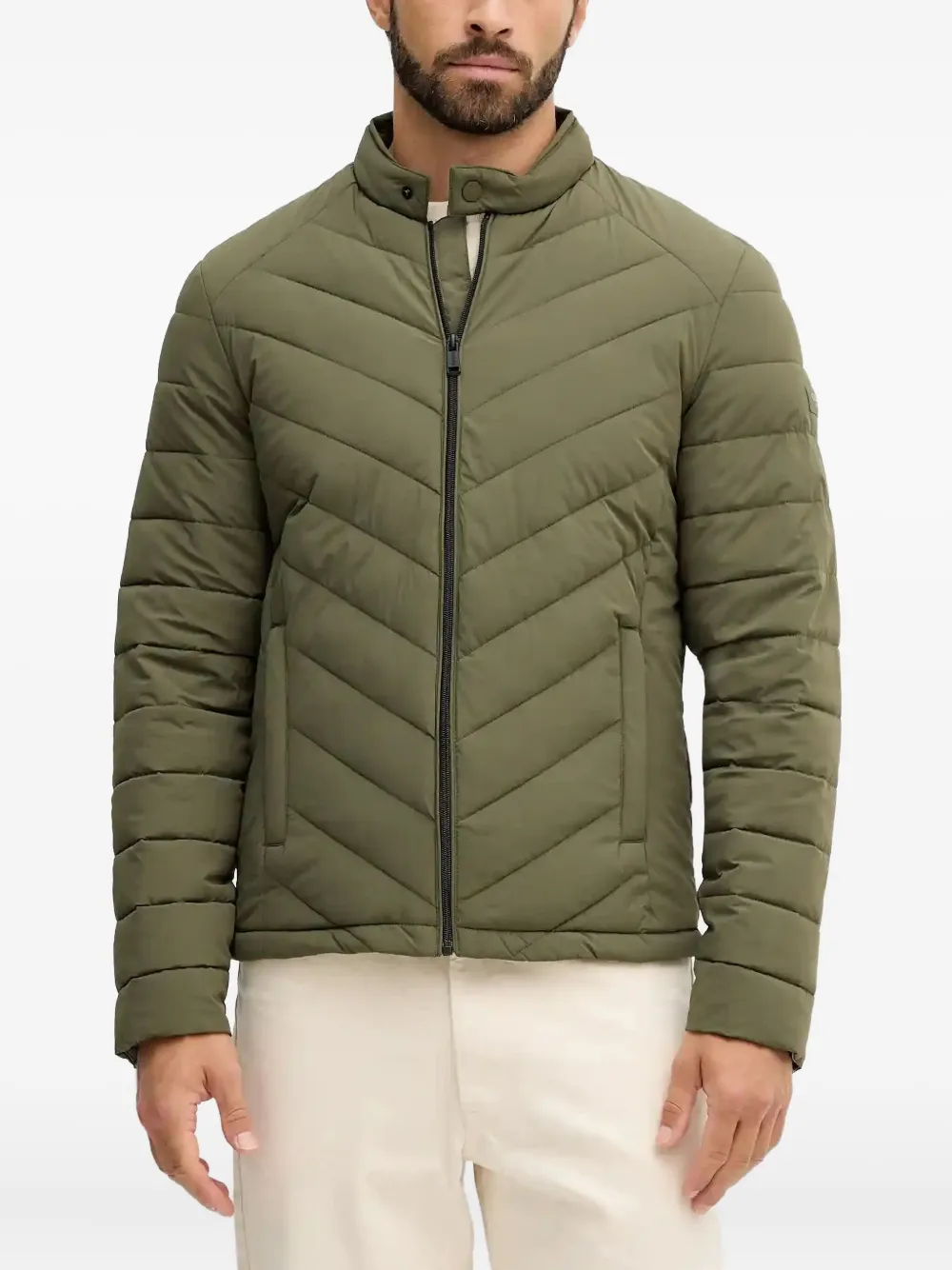 GUESS USA chevron-padded jacket | Green | Image 1