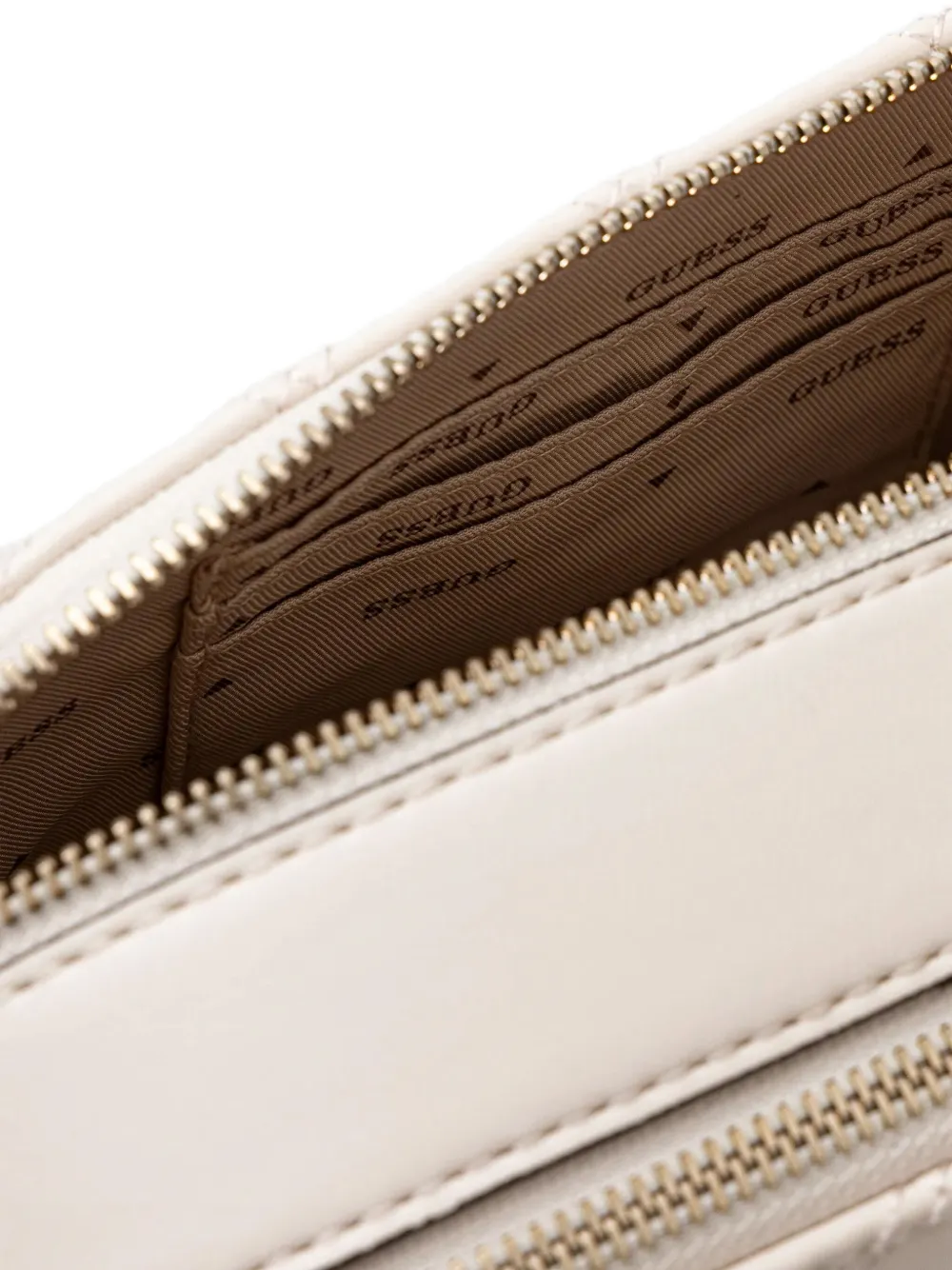Guess Usa Quilted Chain-strap Cross-body Bag In Neutral