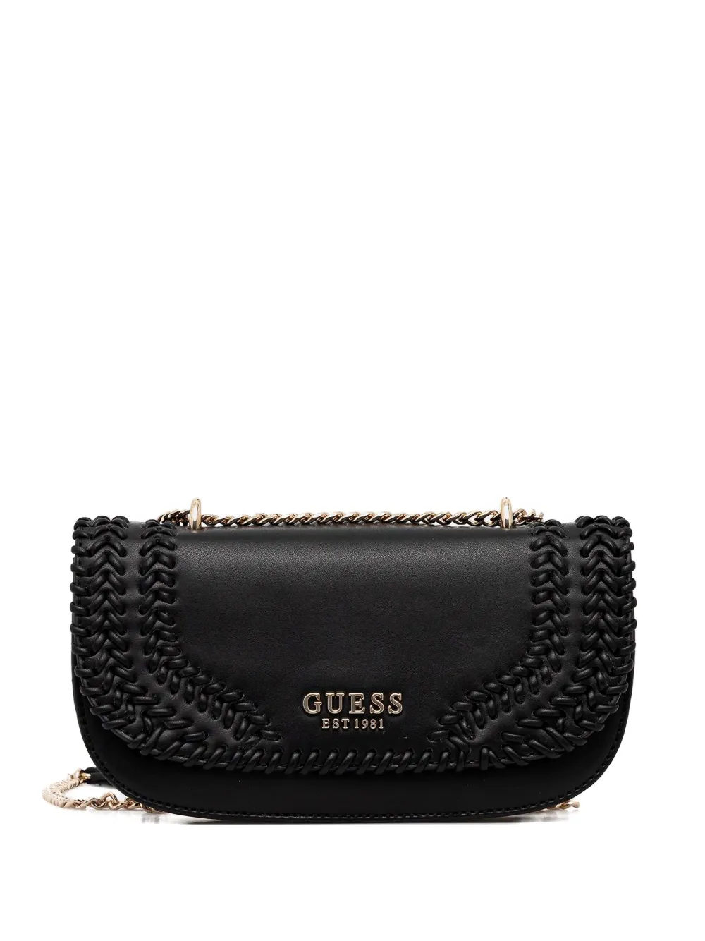 GUESS USA チェーンディテール ショルダーバッグ - ブラック