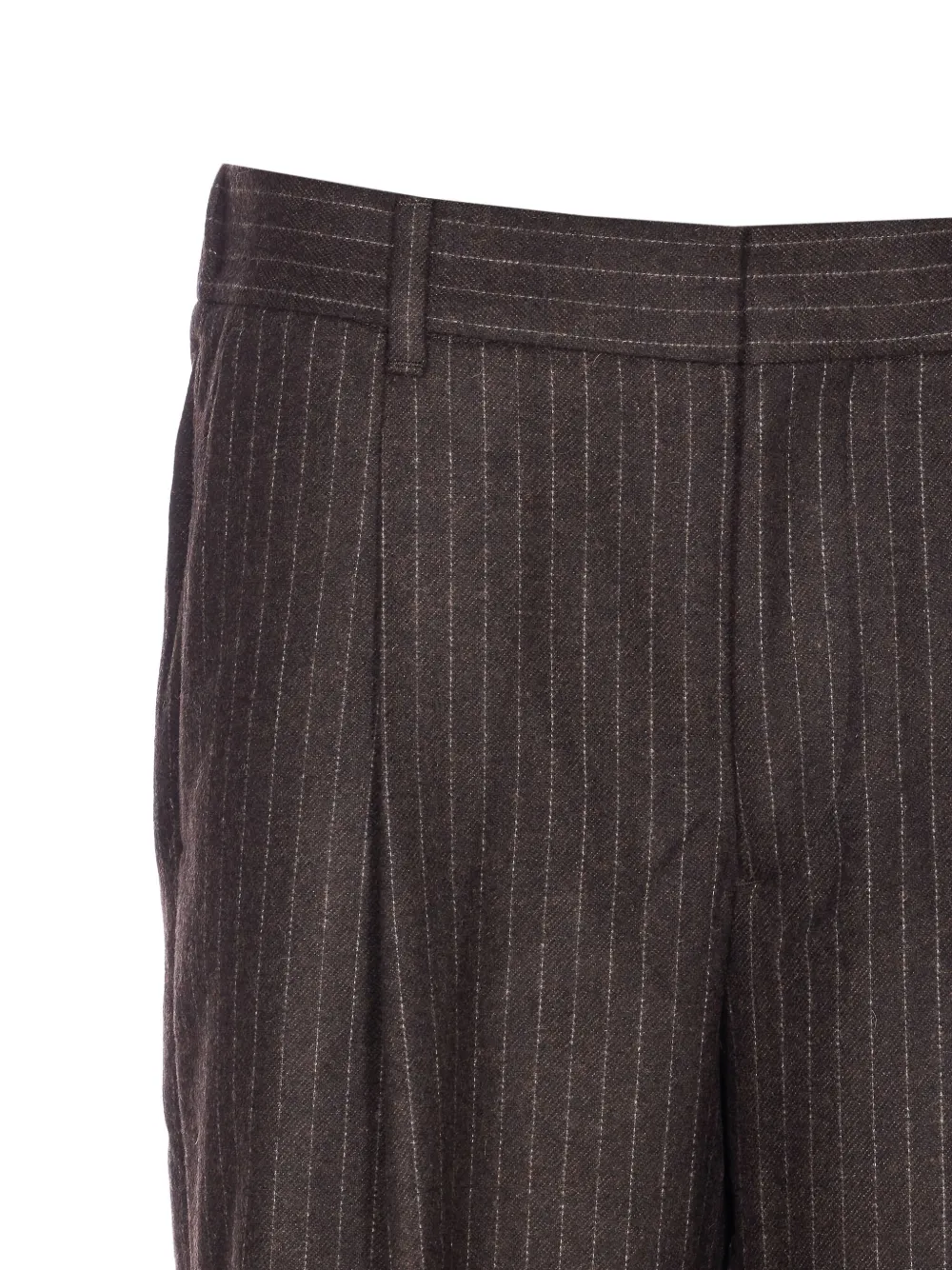 Nn07 Pinstripe-pattern Trousers In Brown
