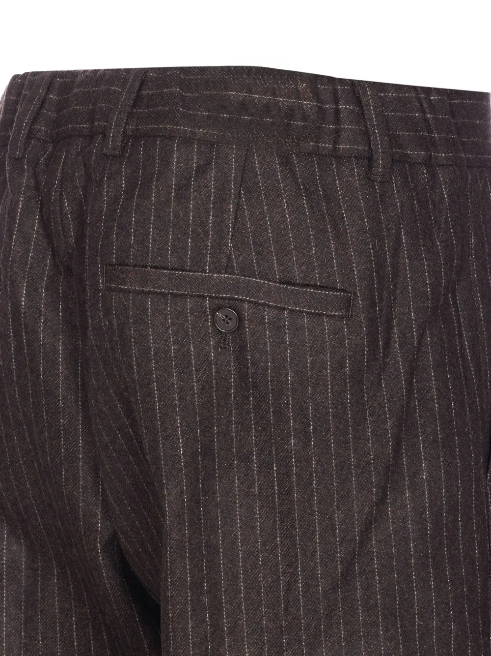 Nn07 Pinstripe-pattern Trousers In Brown