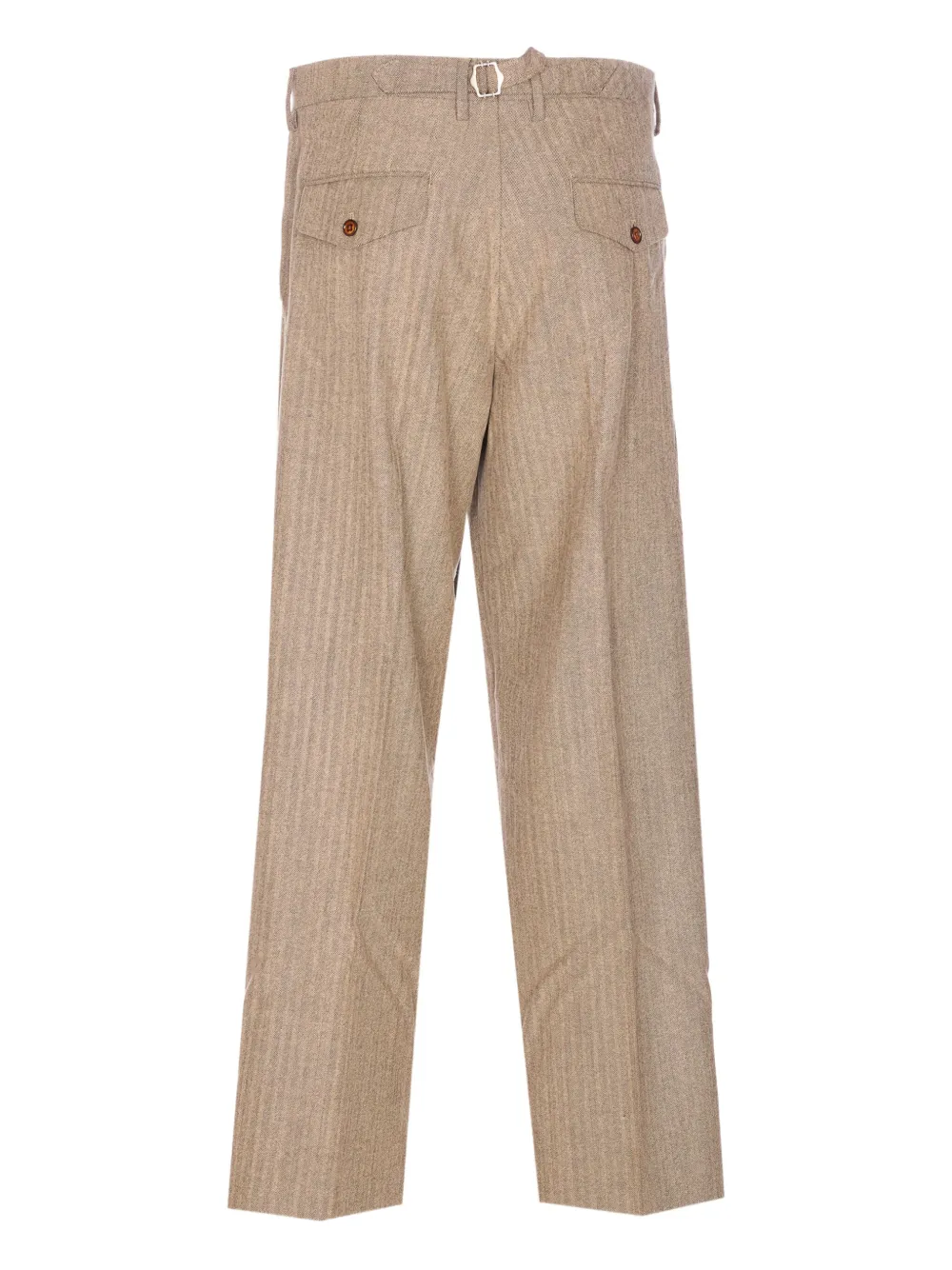 NN07 pleat-detail trousers - Bruin
