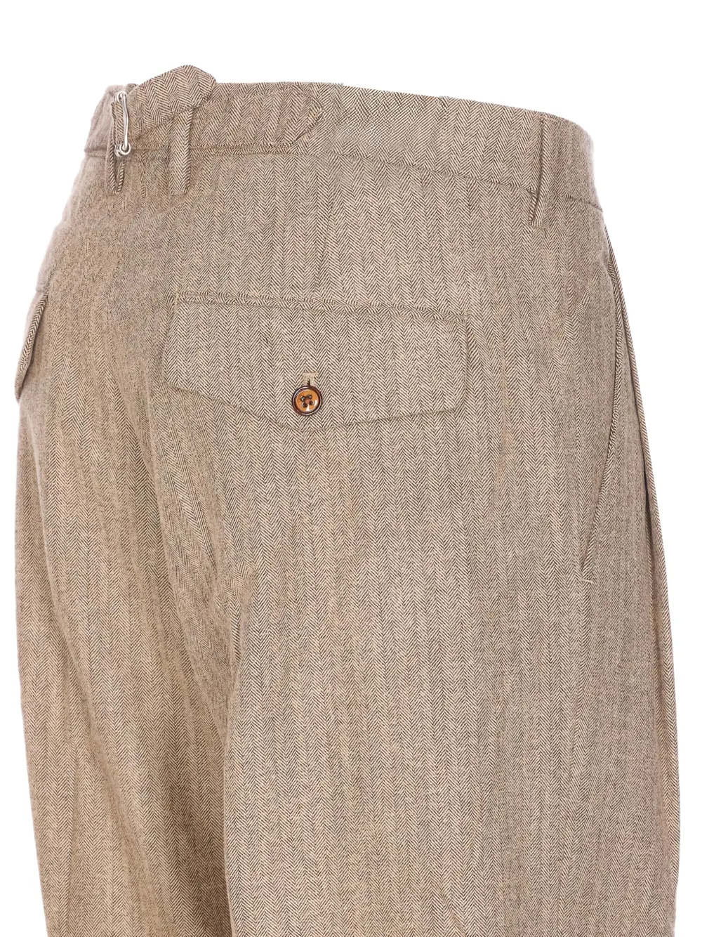 NN07 Broek met geplooid detail Bruin
