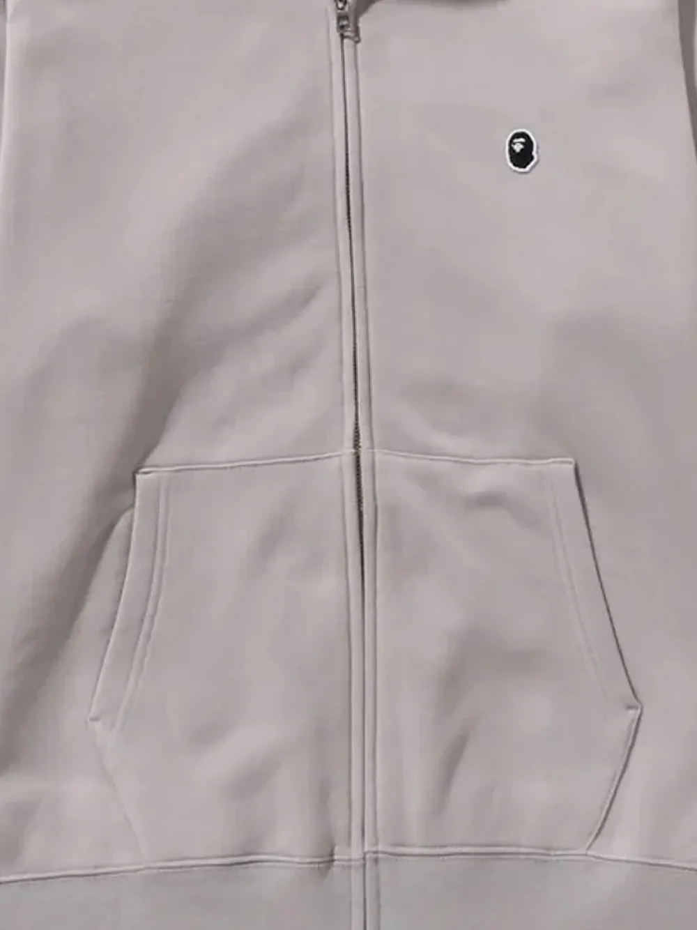 A Bathing Ape One Point Zip-up Hoodie In Gray