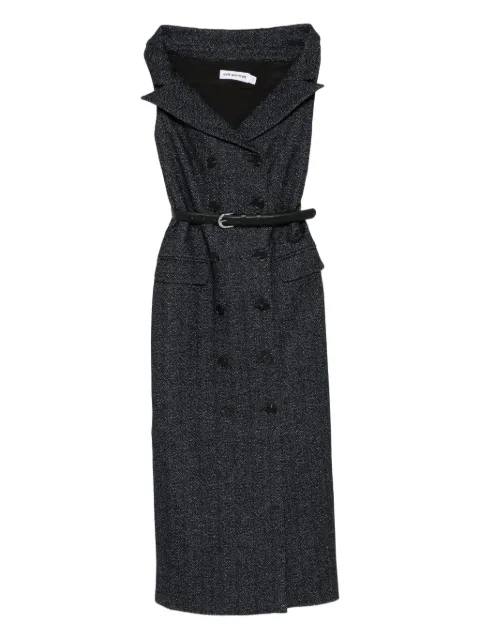Self-Portrait double-breasted belted midi dress
