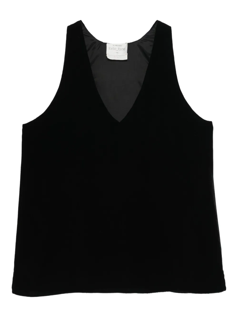 Forte Forte V-neck sleeveless top - Nero