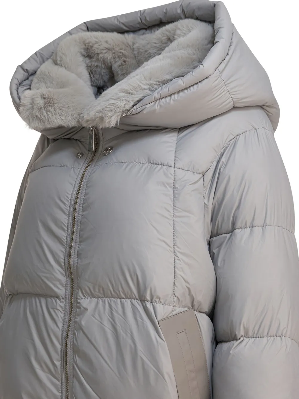 Max & Moi Danae Hooded Puffer Coat In Gray