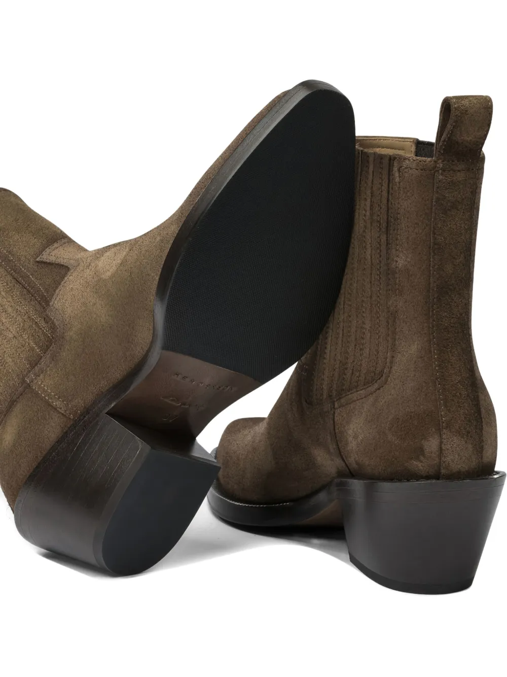 Henderson Baracco Henderson Pull-tab Heeled Boots In Brown