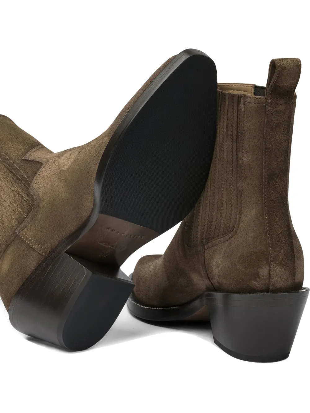 Henderson Baracco Henderson Pull-tab Heeled Boots In Brown