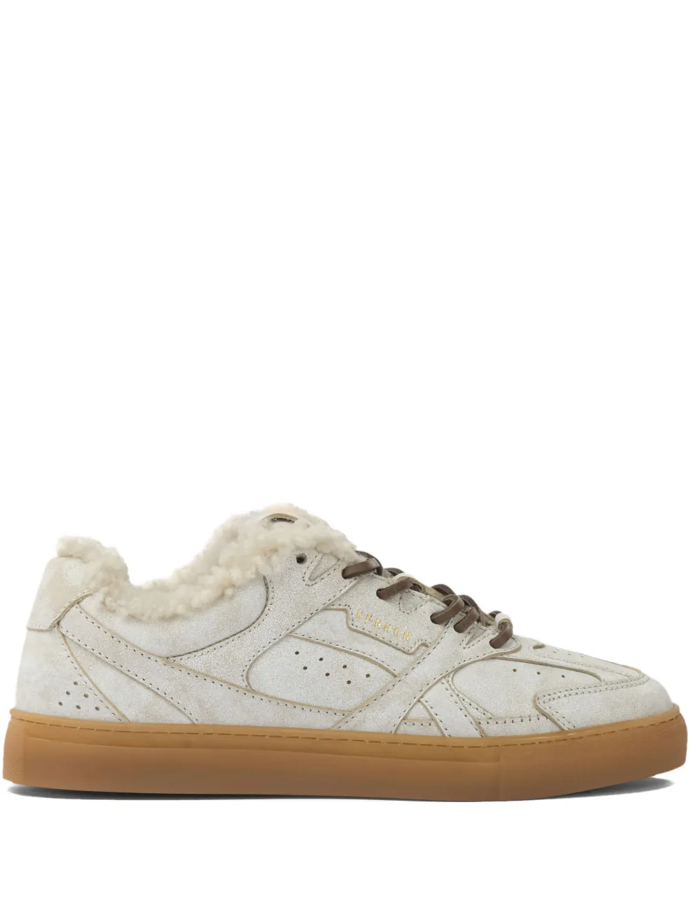 Copenhagen Cph63 Fur-trim Leather Sneakers In White