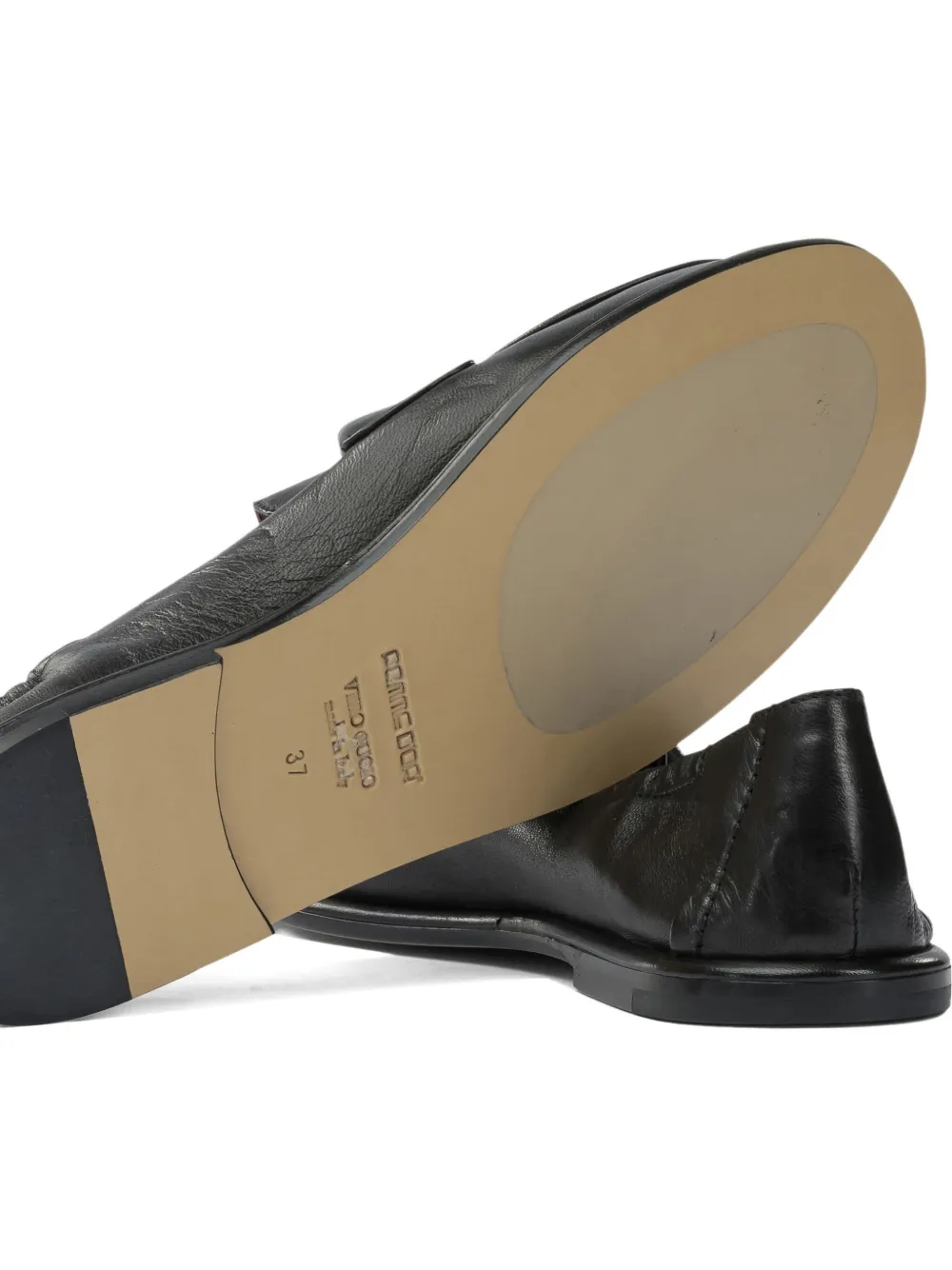 Pomme D'or Leather Loafers In Black