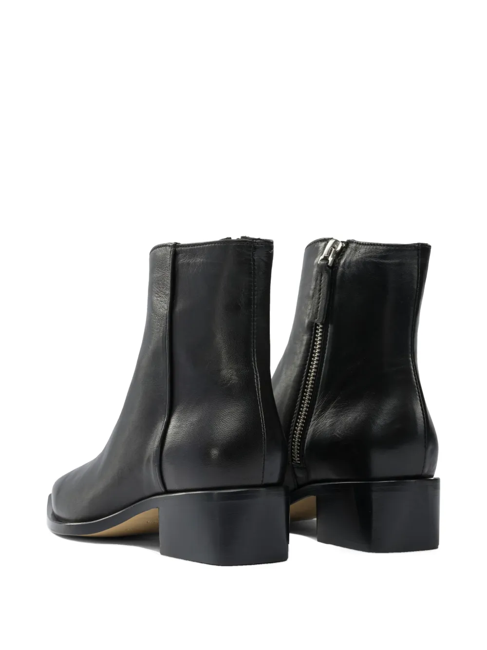 Pomme D'or Pointed Zip Boots In Black