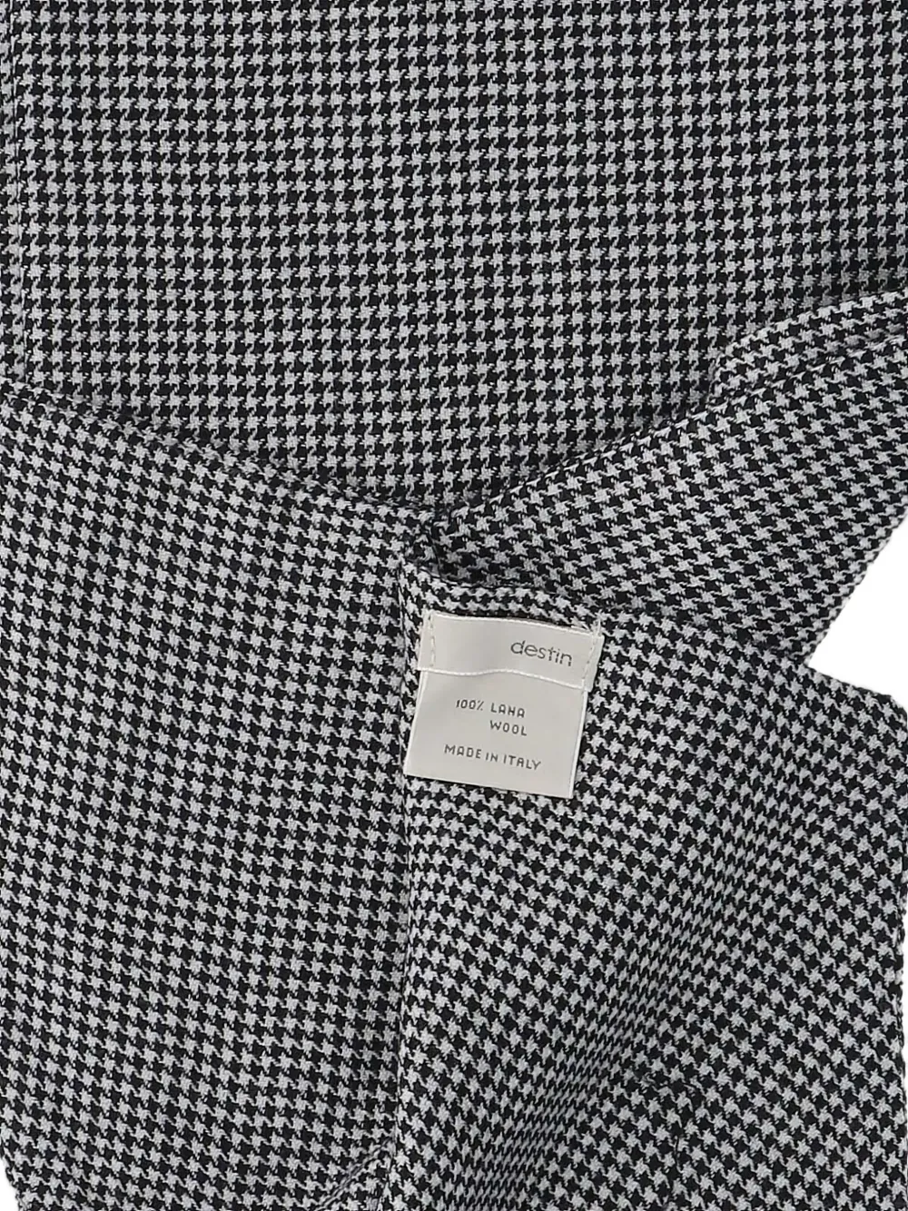 Destin Houndstooth Wool Scarf In Gray
