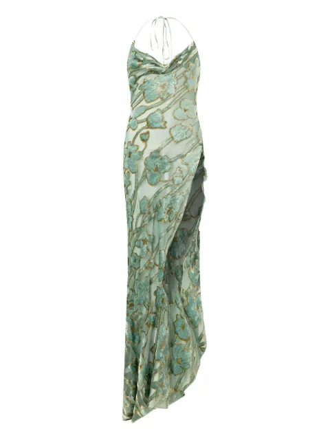 Roberto Cavalli vestido asimétrico con motivo floral