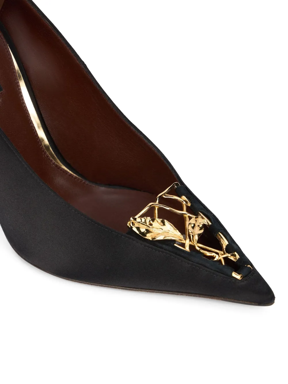 Roberto Cavalli Pumps met bladerdetail Zwart