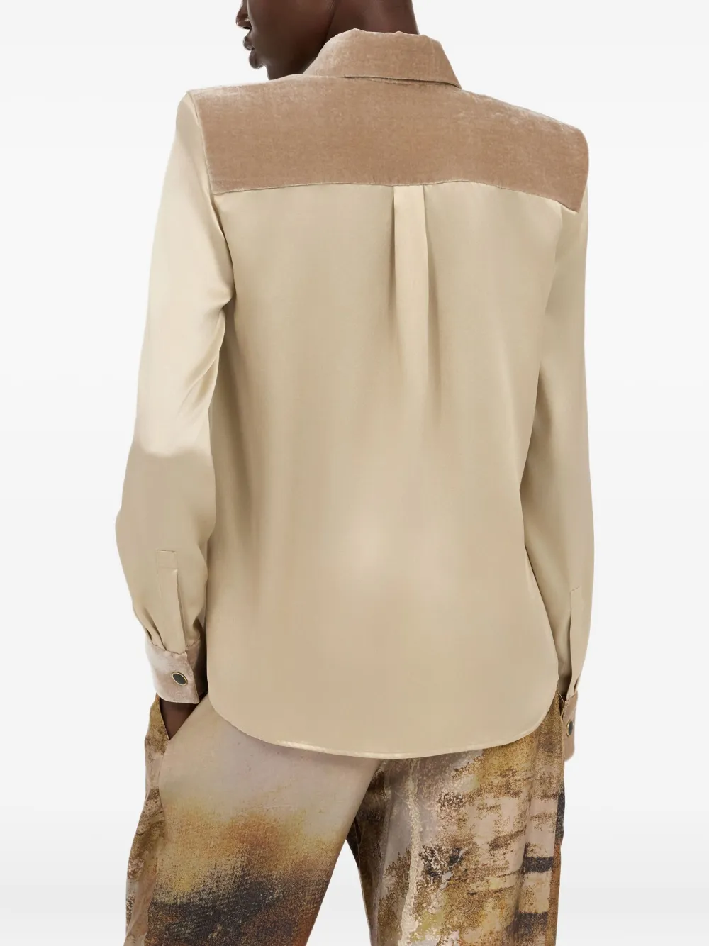 Roberto Cavalli Zijden blouse Beige
