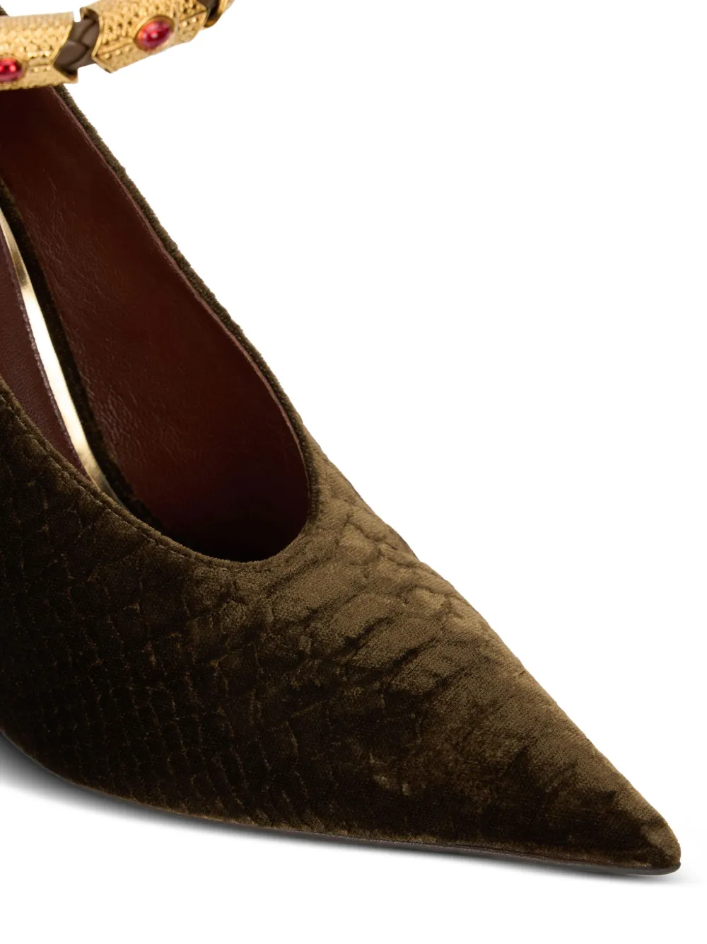 Roberto Cavalli Pumps met puntige band Groen