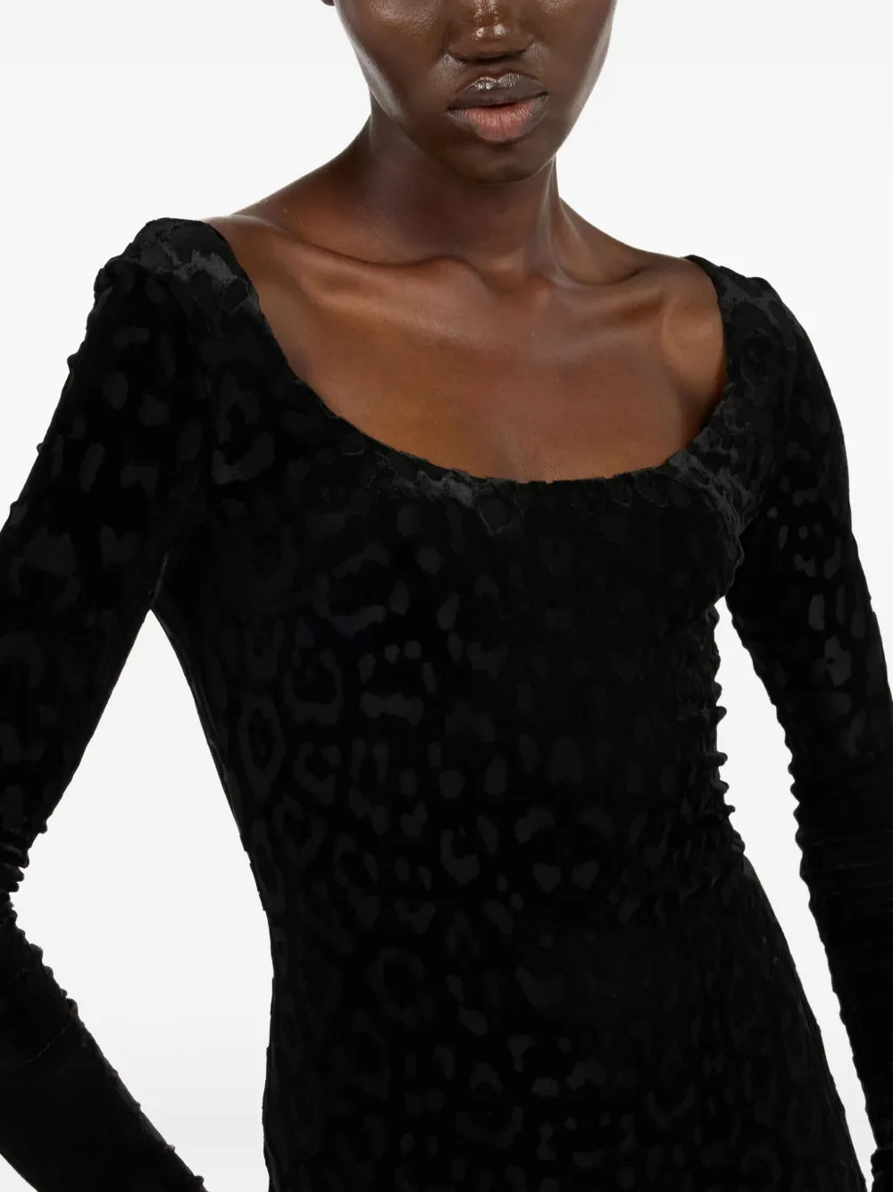 Roberto Cavalli Mini-jurk met jaguarprint Zwart