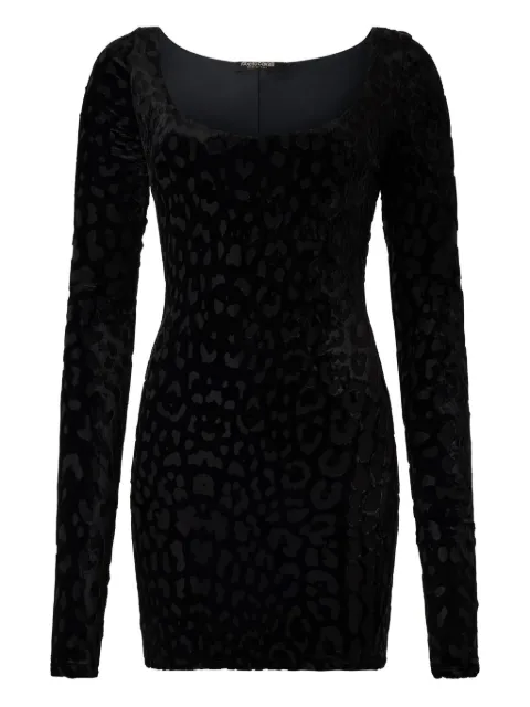 Roberto Cavalli jaguar-skin pattern mini dress