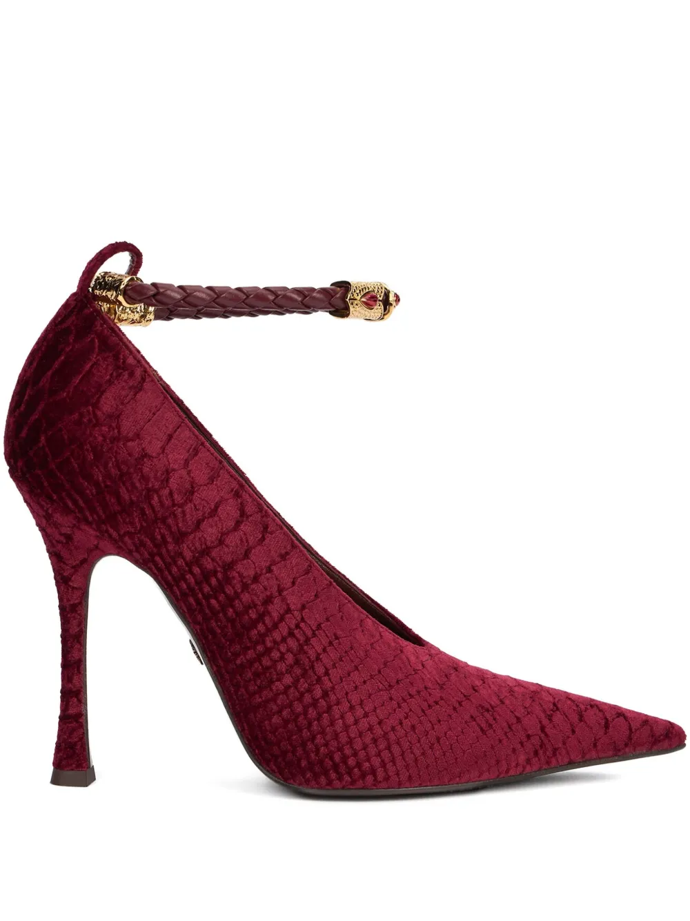 Roberto Cavalli Pumps con effetto coccodrillo - Rosso