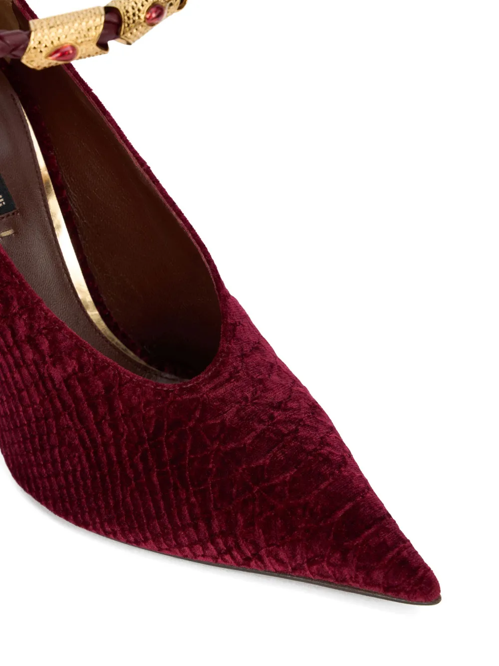 Roberto Cavalli Pumps met krokodillen-reliëf Rood